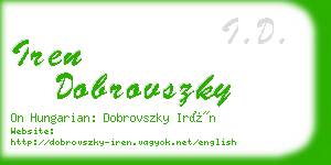 iren dobrovszky business card